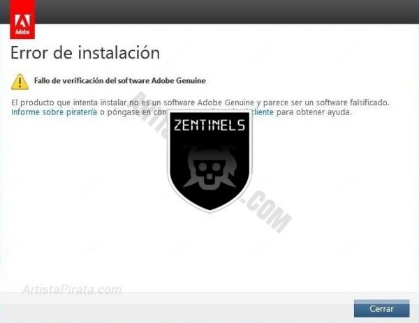 Adobe Update Tool Solución Verificación de Adobe GENUINE