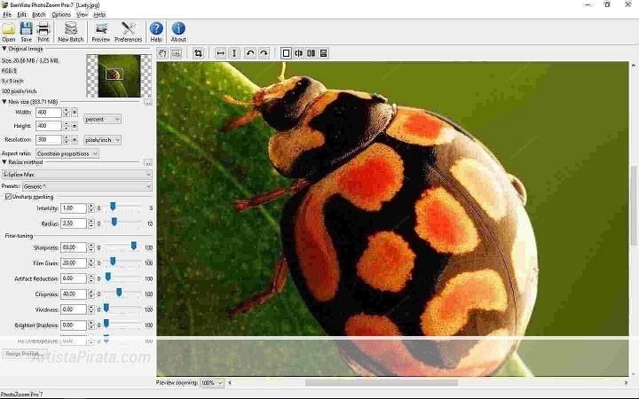 PhotoZoom PRO 7 - Aumenta tamaño de fotos sin perder calidad