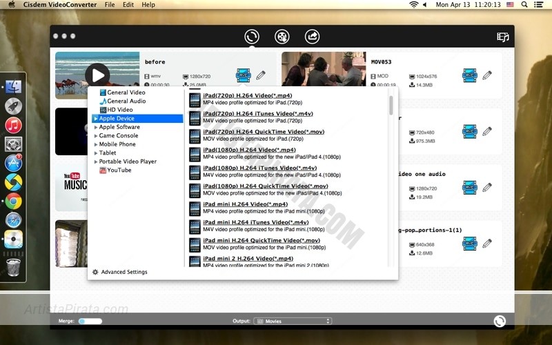Descargue videos HD de YouTube en MAC OSX convertir video en MAC cisdem video converter