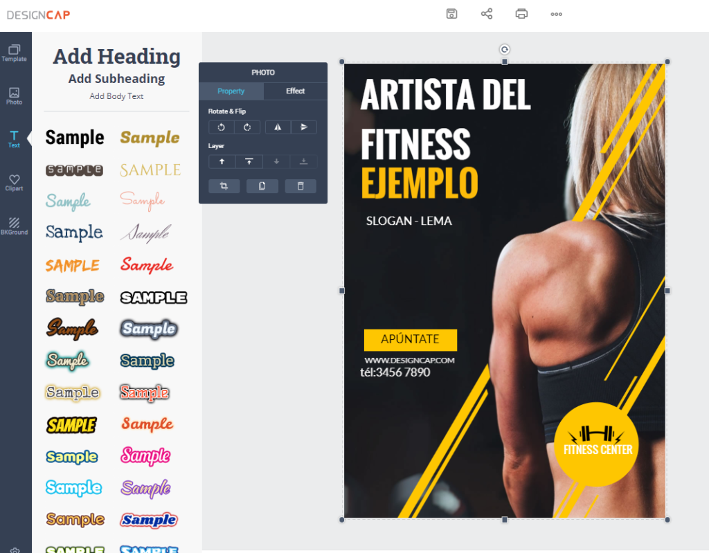 DesignCap - Crear Posters y Flyers online