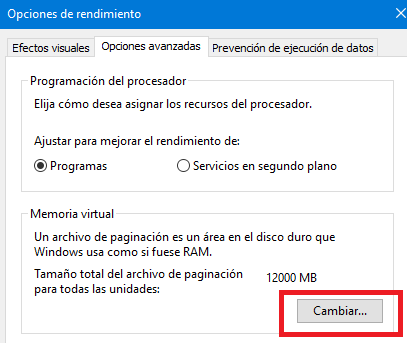 ampliar memoria virtual windows configuracion 3