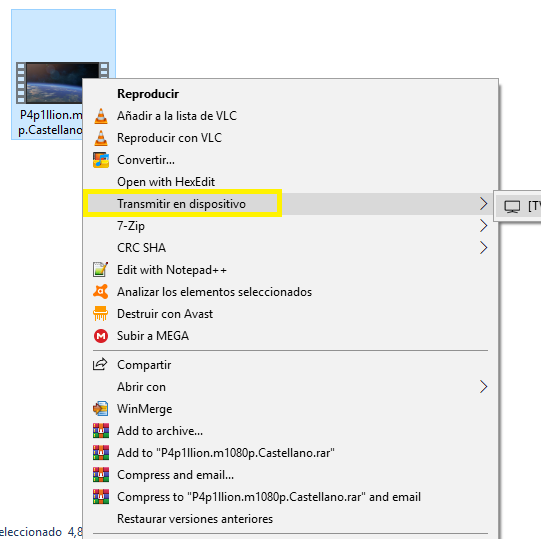 transmitir en tv desde windows 10 por wifi