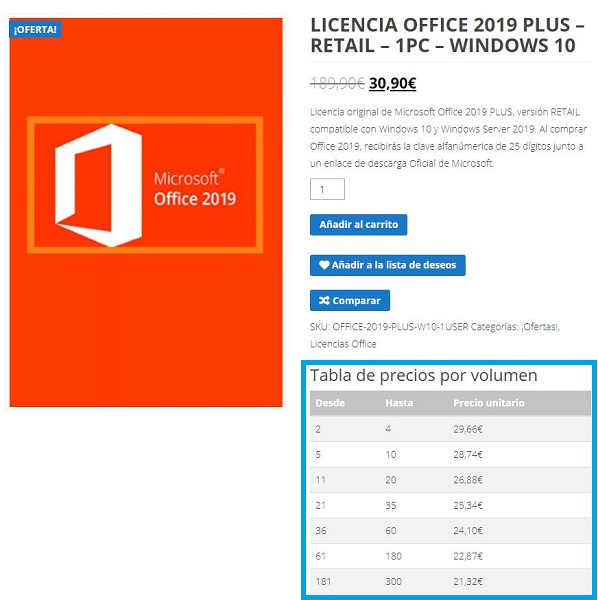 licencias office 2019