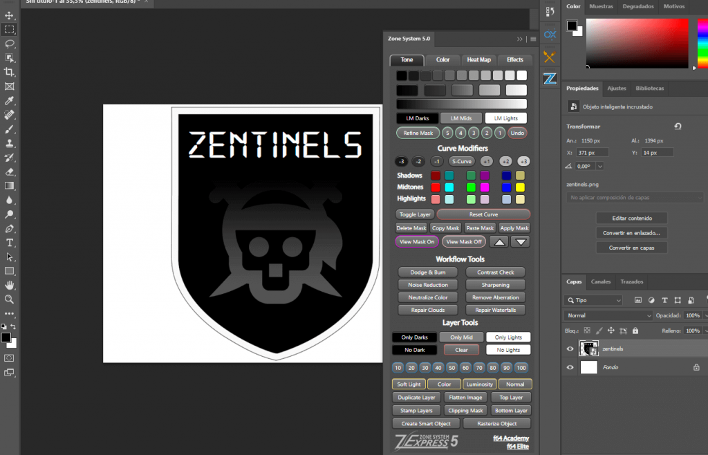 Express Panel Zone System Express Panel 5.0 - Plugin Photoshop - Artista Pirata
