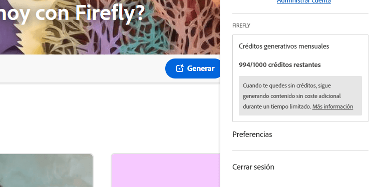 adobe firefly creditos
