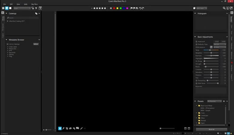 Corel AfterShot Pro3 interfaz