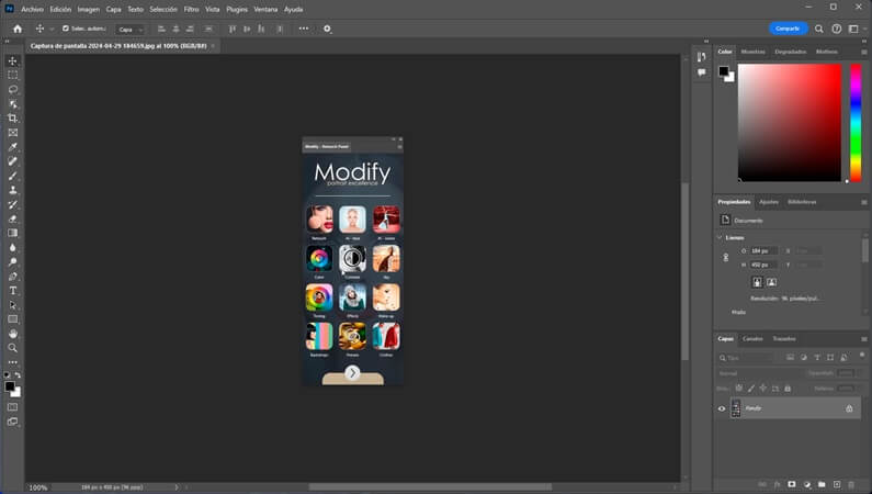Adobe Photoshop modify plugin