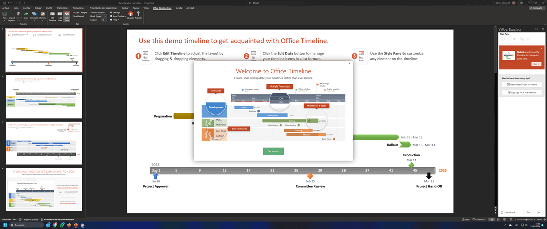 Office Timeline full