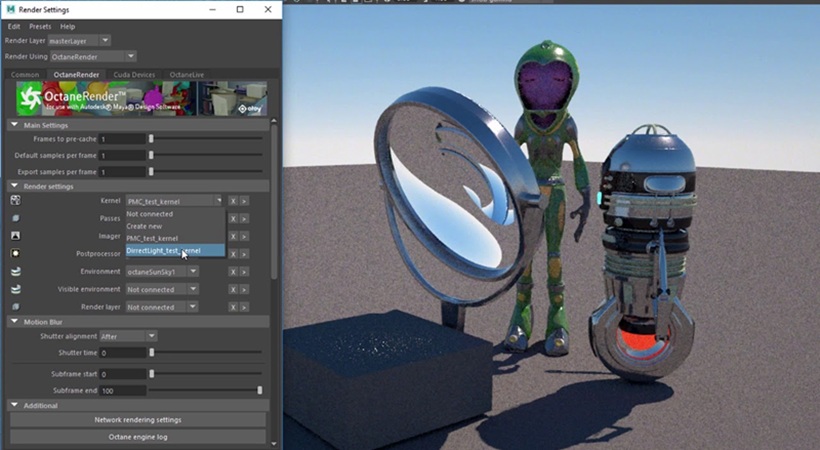 Octaner Render Autodesk Maya
