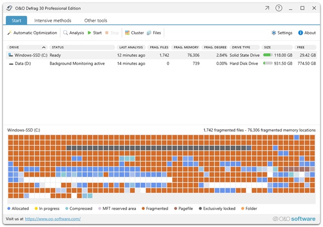 O&O Defrag Professional full