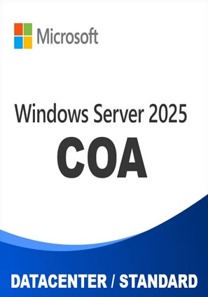 Licencia COA Windows Server 2025 – OEM/DSP - Standard / Datacenter