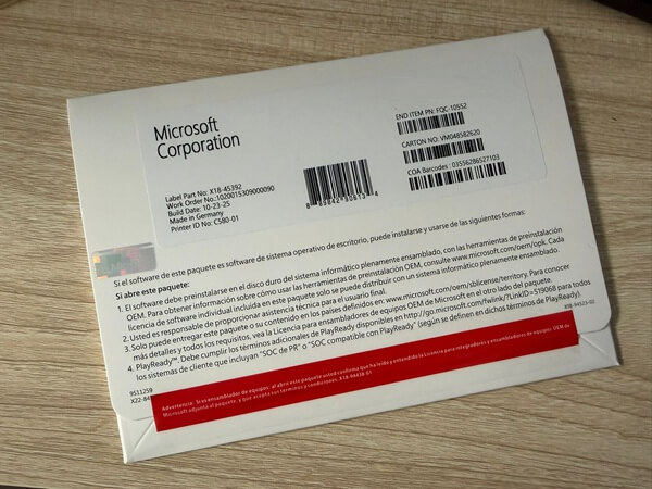 Licencia COA Windows Server 2025