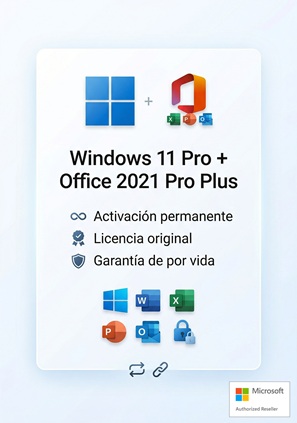 Licencia Windows 11 Pro y Office 2021