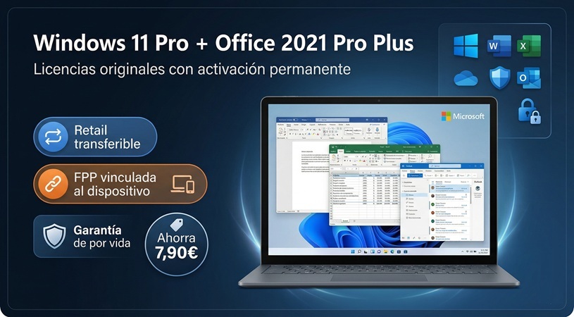 pack licencia windows 11 pro office 2021 pro plus original