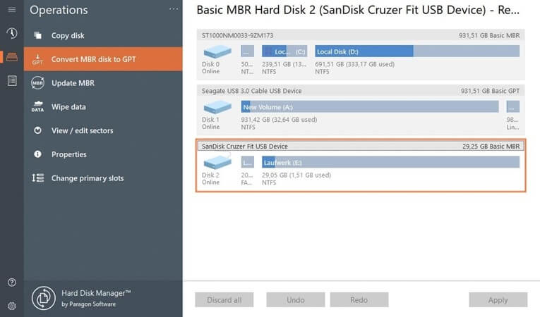 Paragon Hard Disk Manager 17 novedades