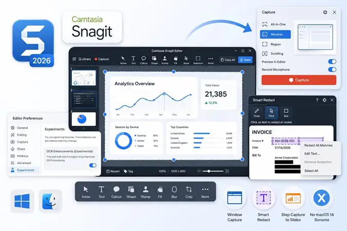 Snagit 2026 novedades