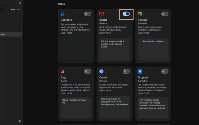 Adobe en gemini