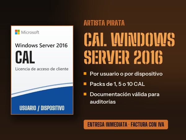 CAL Microsoft Windows Server 2016 – Usuario o Dispositivo