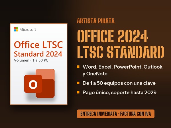 Microsoft Office LTSC Standard 2024 – Volumen – 1 a 50 PC