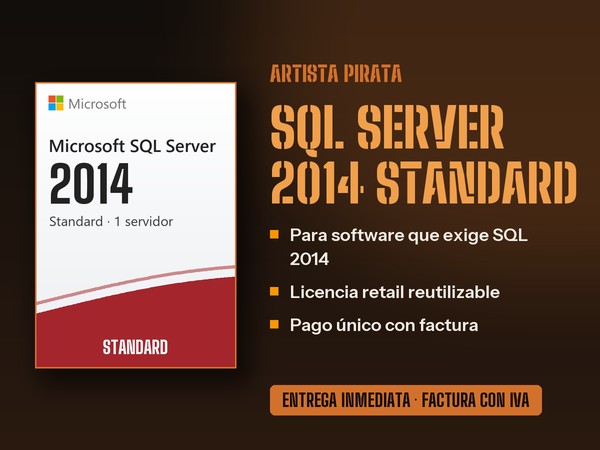 Microsoft SQL Server 2014 Standard – 1 Servidor