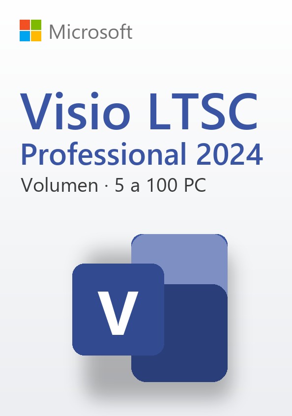 Licencia Microsoft Visio Professional 2024 LTSC – Volumen – 5 a 100 PC
